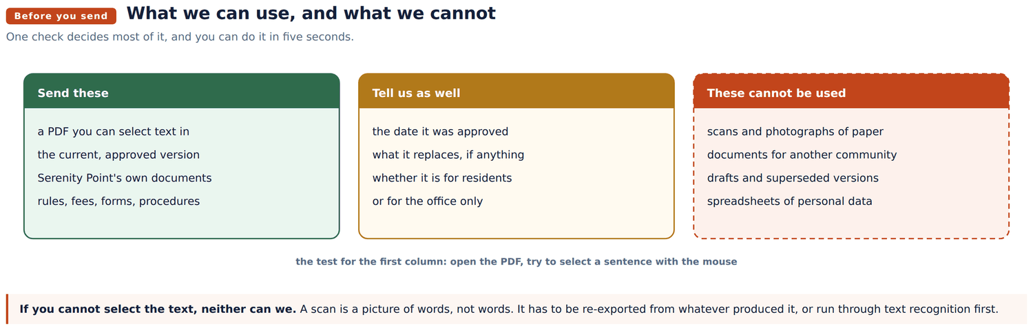 What we can use, and what we cannot
